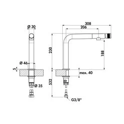 Naber LINEA Küchenarmatur Turno Solo -Machen Sie es mit der Küchenspüle. naber linea kuechenarmatur turno solo3