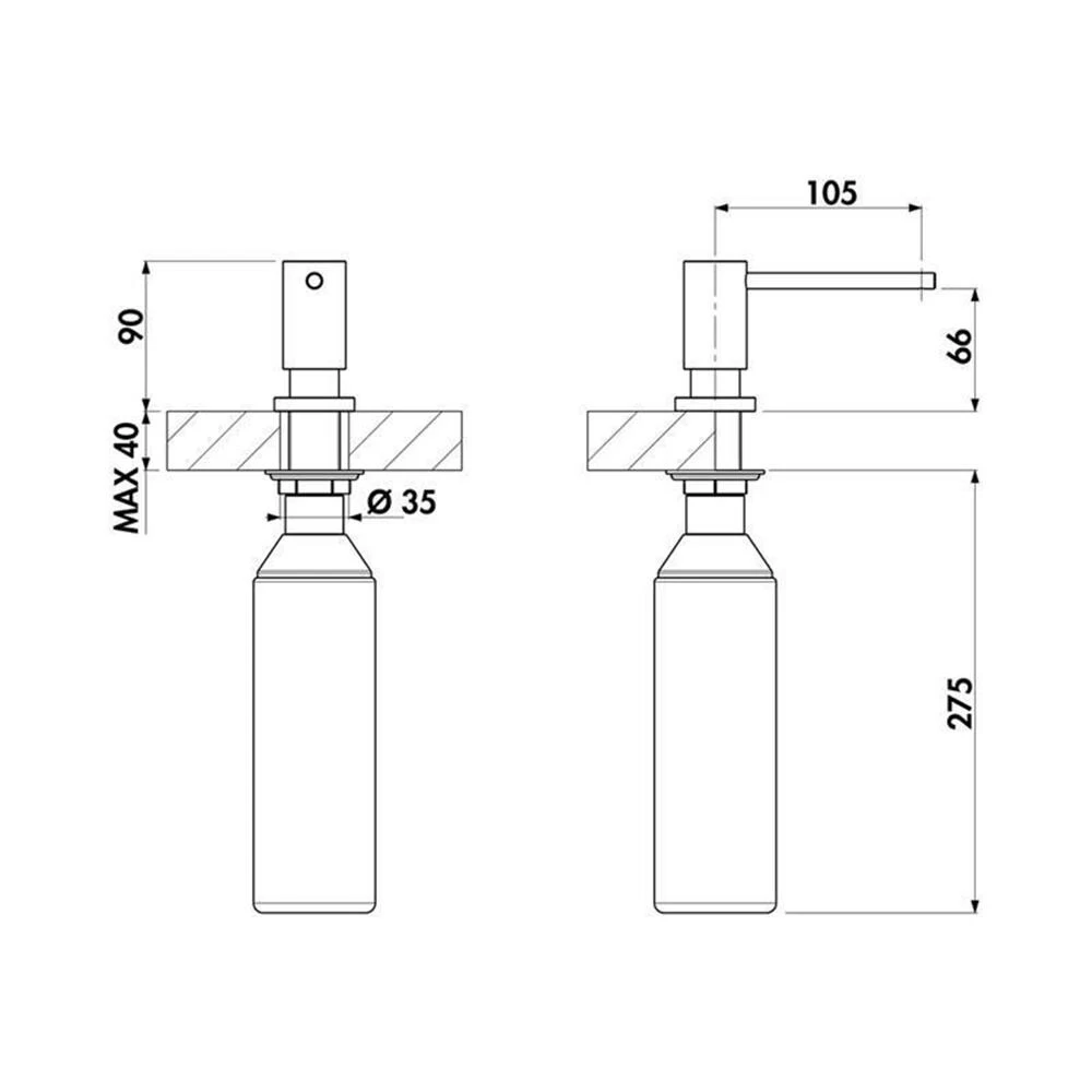 Naber LINEA Spülmittelspender Pulito 3 Naber LINEA Spülmittelspender Pulito – Bild 2