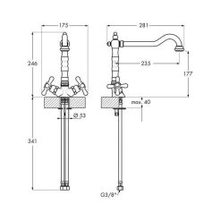 Naber LINEA Zweigriffarmatur Passato 1 7 Naber LINEA Zweigriffarmatur Passato 1 -Machen Sie es mit der Küchenspüle. naber linea zweigriffarmatur passato 13