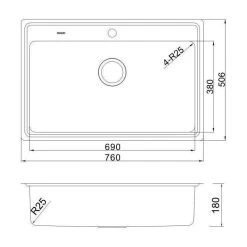 Oulin Einbauspüle OL0323 (760 X 506) 1 B -Machen Sie es mit der Küchenspüle. oulin einbauspuele ol0323 760 x 506 1 b2