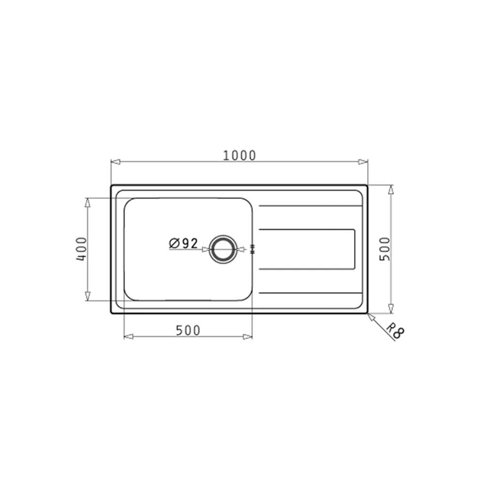 Pyramis Einbauspüle ALEA PLUS (100x50) 1B 1D 4 Pyramis Einbauspüle ALEA PLUS (100x50) 1B 1D – Bild 2