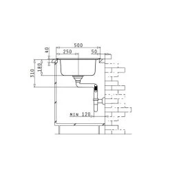 Pyramis Einbauspüle AMALTIA (79X50) 1B 1D -Machen Sie es mit der Küchenspüle. pyramis einbauspuele amaltia 79x50 1b 1d5