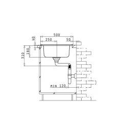 Pyramis Einbauspüle AMALTIA (86X50) 1B 1D -Machen Sie es mit der Küchenspüle. pyramis einbauspuele amaltia 86x50 1b 1d5