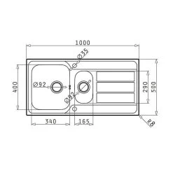 Pyramis Einbauspüle ATHENA EXTRA (100 X 50) 1 1/2B 1D FB Edelstahl Poliert -Machen Sie es mit der Küchenspüle. pyramis einbauspuele athena extra 100 x 50 1 1 2b 1d fb edelstahl poliert3