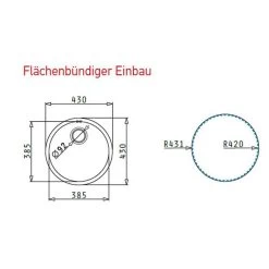 Pyramis Einbauspüle CR Rundbecken Edelstahl Poliert, Flachrand -Machen Sie es mit der Küchenspüle. pyramis einbauspuele cr rundbecken edelstahl poliert flachrand3
