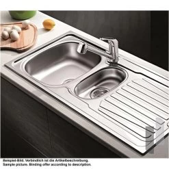 Pyramis Einbauspüle SPARTA (100X50) 1 1/2B 1 D -Machen Sie es mit der Küchenspüle. pyramis einbauspuele sparta 100x50 1 1 2b 1 d4