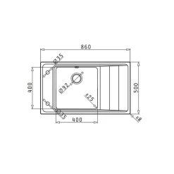 Pyramis Einbauspüle STUDIO (86X50) 1B 1D Reversibel -Machen Sie es mit der Küchenspüle. pyramis einbauspuele studio 86x50 1b 1d reversibel3