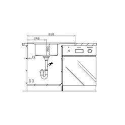 Pyramis Einbauspüle STUDIO (86X50) 1B 1D Reversibel -Machen Sie es mit der Küchenspüle. pyramis einbauspuele studio 86x50 1b 1d reversibel4