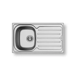 Pyramis Einbauspüle Vera (86x50) 1 B 1 D Edelstahl Poliert