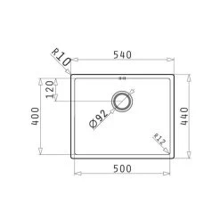 Pyramis Unterbaubecken Astris Colora (50x40) 1 B -Machen Sie es mit der Küchenspüle. pyramis unterbaubecken astris colora 50x40 1 b2