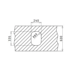 Pyramis Unterbaubecken IRIS (24X33) UB -Machen Sie es mit der Küchenspüle. pyramis unterbaubecken iris 24x33 ub4