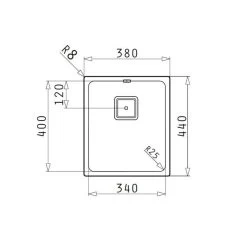 Pyramis Unterbaubecken LUME (34X40) UB Edelstahl -Machen Sie es mit der Küchenspüle. pyramis unterbaubecken lume 34x40 ub edelstahl3
