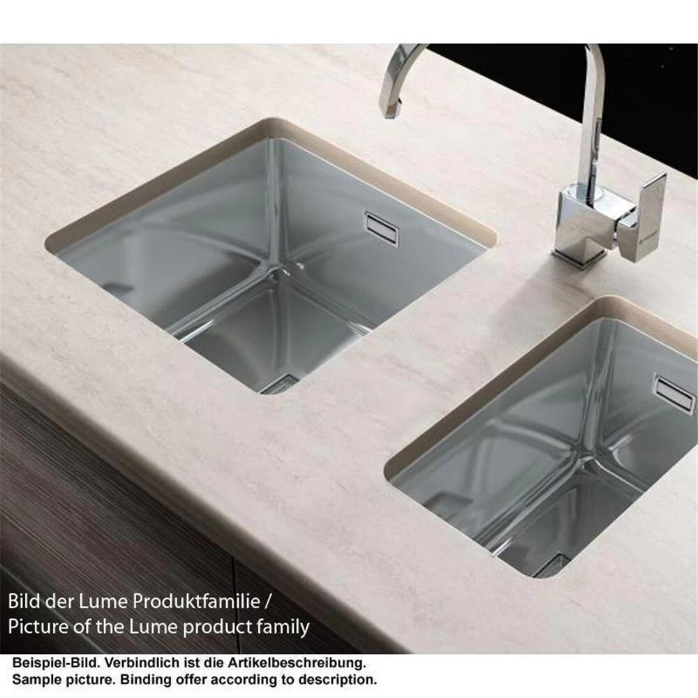 Pyramis Unterbaubecken LUME (70X40) UB Edelstahl 4 Pyramis Unterbaubecken LUME (70X40) UB Edelstahl – Bild 2