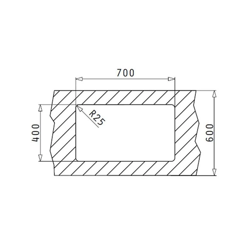 Pyramis Unterbaubecken LUME (70X40) UB Edelstahl 6 Pyramis Unterbaubecken LUME (70X40) UB Edelstahl – Bild 4
