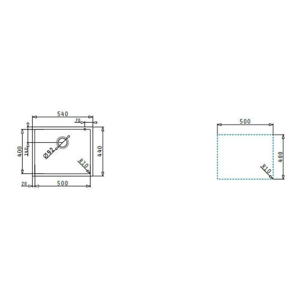 Pyramis UnterbauspüleTETRAGON (50x40) 1 B Pyragranite UB 4 Pyramis UnterbauspüleTETRAGON (50x40) 1 B Pyragranite UB – Bild 2