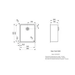Reginox Einbaubecken New York 34X40 Edelstahl -Machen Sie es mit der Küchenspüle. reginox einbaubecken new york 34x40 edelstahl3