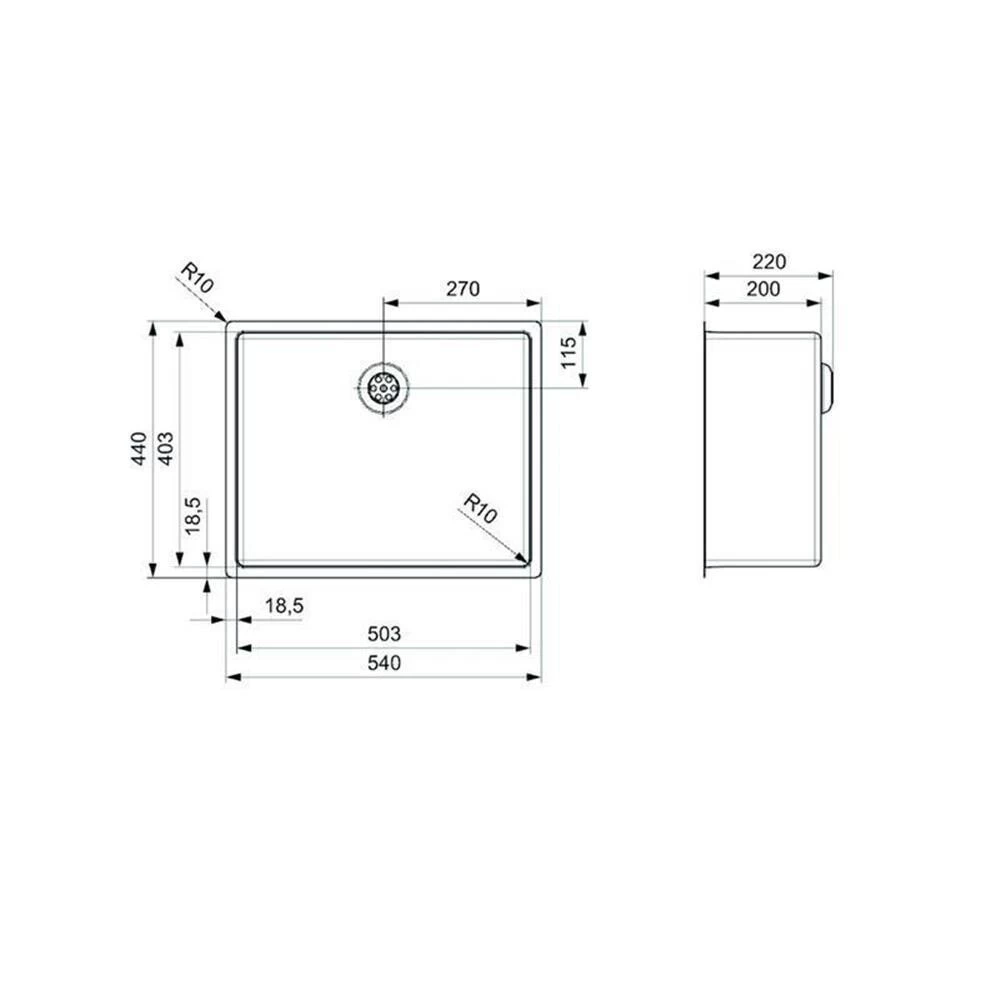 Reginox Einbaubecken New York 50X40 Edelstahl 5 Reginox Einbaubecken New York 50X40 Edelstahl – Bild 3