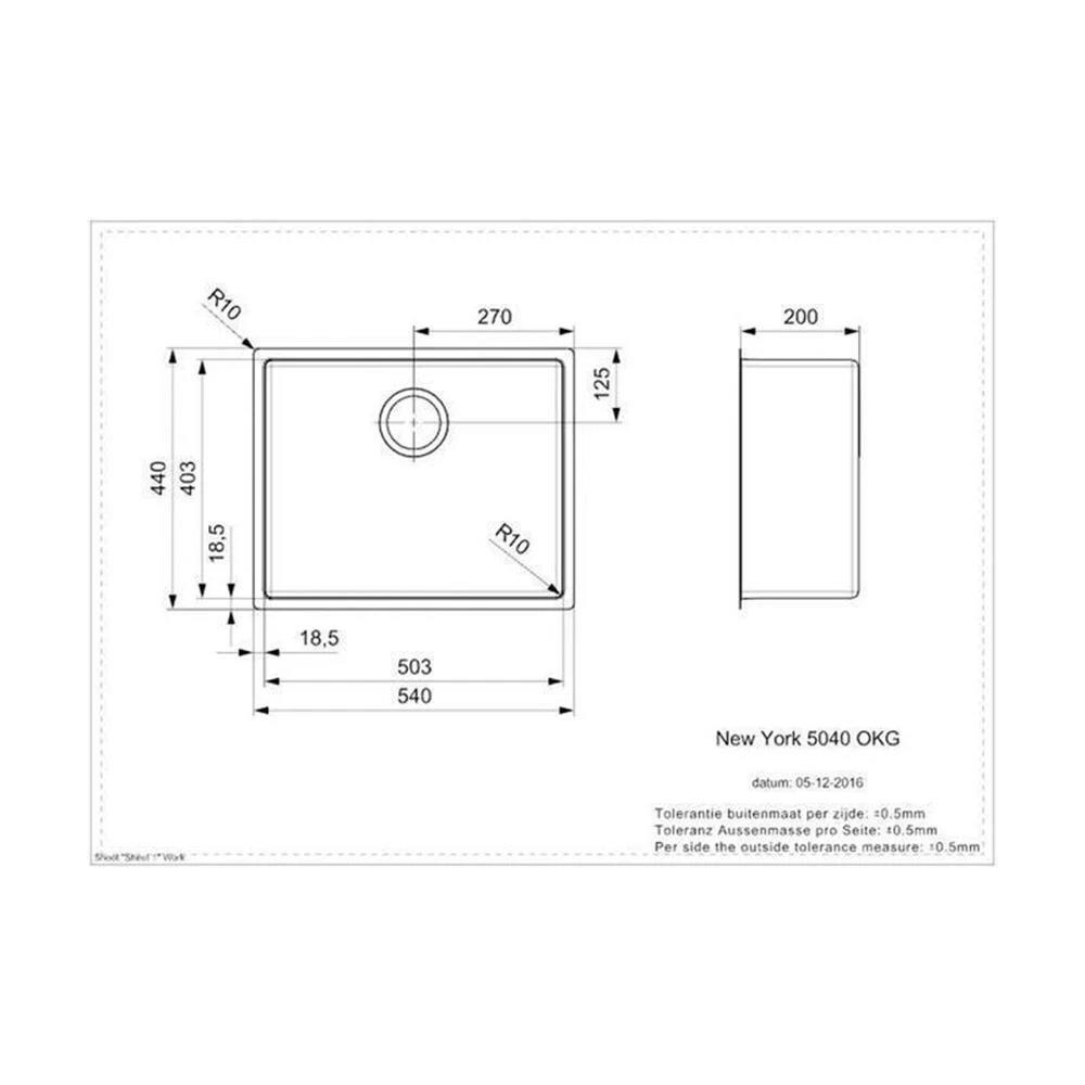 Reginox Einbaubecken New York 50x40 KG-CC 4 Reginox Einbaubecken New York 50x40 KG-CC – Bild 2