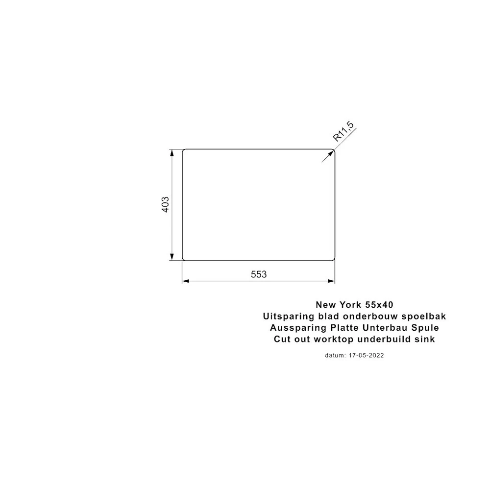 Reginox Einbaubecken New York 55x40 Edelstahl Seidenglanz 7 Reginox Einbaubecken New York 55x40 Edelstahl Seidenglanz – Bild 5