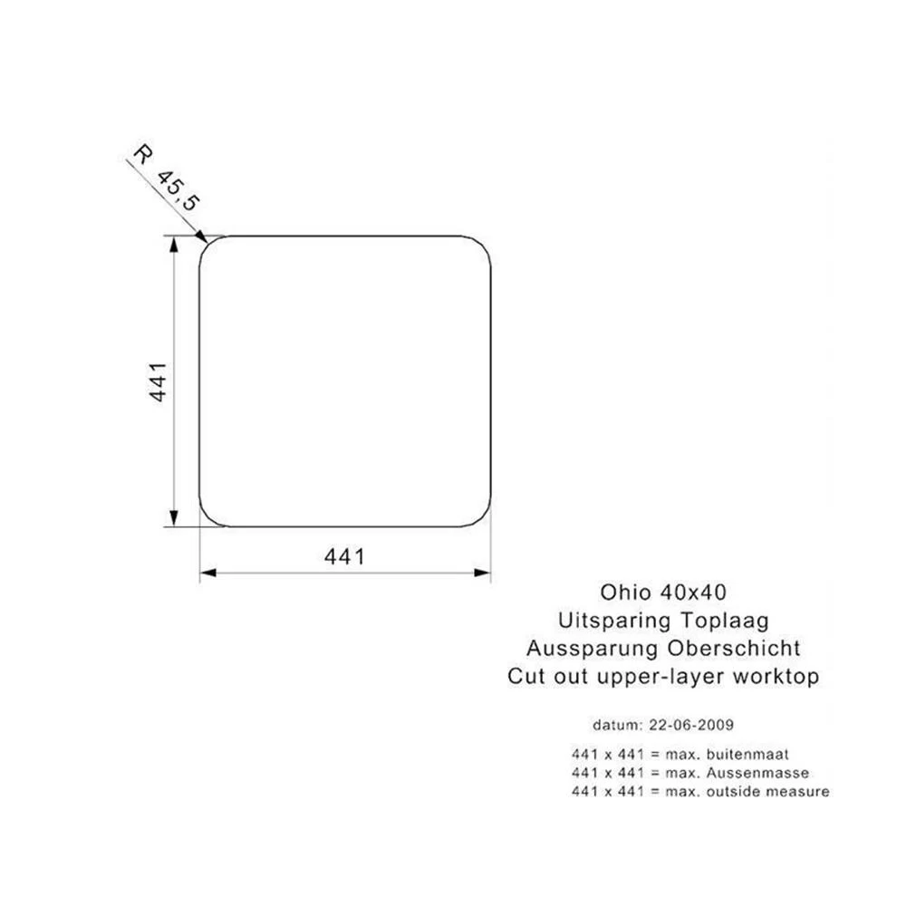 Reginox Einbaubecken Ohio 40 X 40 Edelstahl 7 Reginox Einbaubecken Ohio 40 X 40 Edelstahl – Bild 5