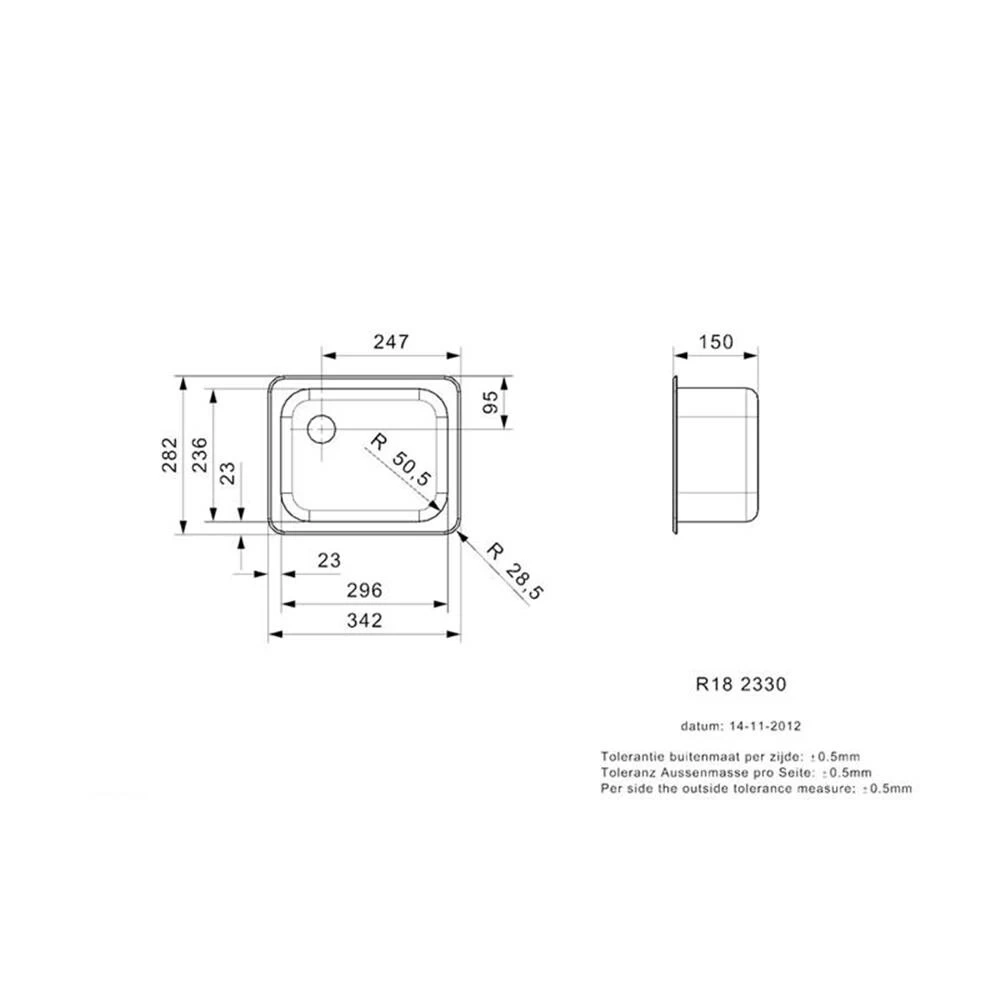 Reginox Einbaubecken R18 2330 OSK Edelstahl 4 Reginox Einbaubecken R18 2330 OSK Edelstahl – Bild 2