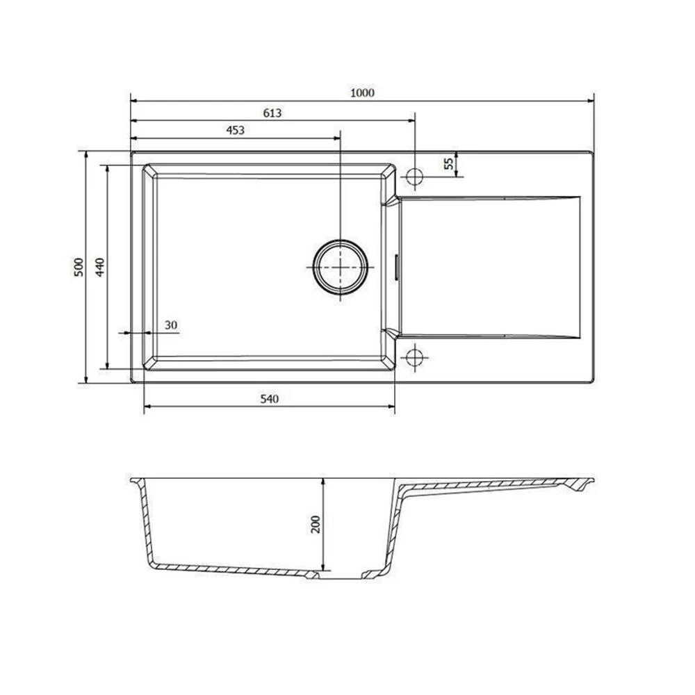 Reginox Einbauspüle Amsterdam 540 Regi-Granit 4 Reginox Einbauspüle Amsterdam 540 Regi-Granit – Bild 2
