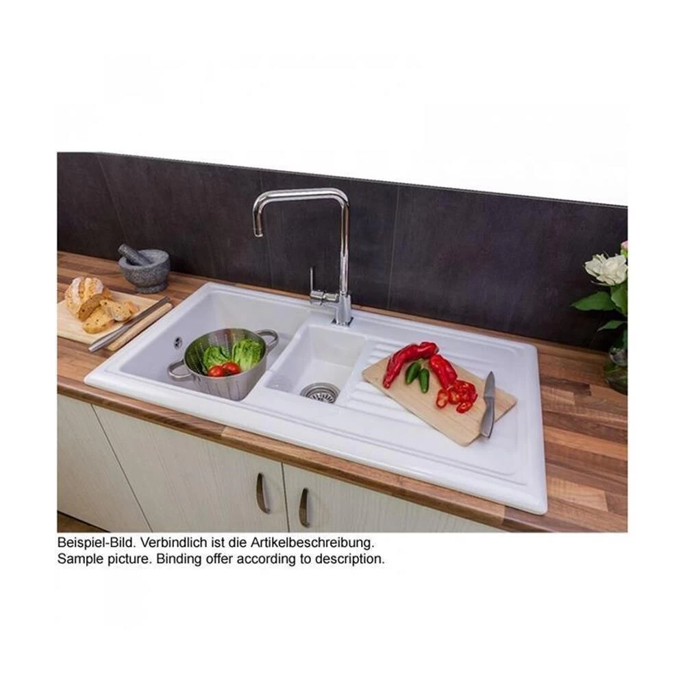 Reginox Einbauspüle Keramik Spüle Regi-Ceramic RL301CW Ceramic White 4 Reginox Einbauspüle Keramik Spüle Regi-Ceramic RL301CW Ceramic White – Bild 2