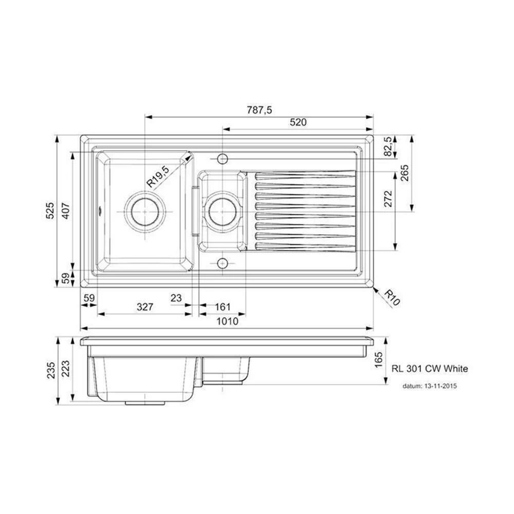 Reginox Einbauspüle Keramik Spüle Regi-Ceramic RL301CW Ceramic White 5 Reginox Einbauspüle Keramik Spüle Regi-Ceramic RL301CW Ceramic White – Bild 3