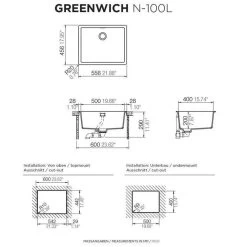 Schock Einbauspüle Cristadur Greenwich N-100 L A -Machen Sie es mit der Küchenspüle. schock einbauspuele cristadur greenwich n 100 l a3