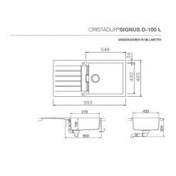 Schock Einbauspüle Cristadur Signus D-100 L FB Flächenbündig Einbaubar -Machen Sie es mit der Küchenspüle. schock einbauspuele cristadur signus d 100 l fb flaechenbuendig einbaubar4
