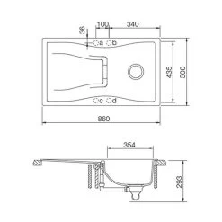 Schock Einbauspüle Cristadur Waterfall D-100 A -Machen Sie es mit der Küchenspüle. schock einbauspuele cristadur waterfall d 100 a3