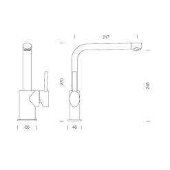 Schock Küchenarmatur Nimbus Chrom/Cristadur | Hochdruck -Machen Sie es mit der Küchenspüle. schock kuechenarmatur nimbus chrom cristadur hochdruck2