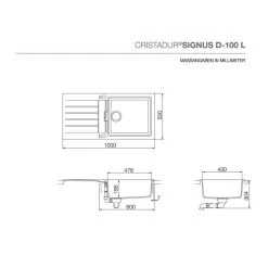 Schock Unterbauspüle Cristadur Signus D-100 L U -Machen Sie es mit der Küchenspüle. schock unterbauspuele cristadur signus d 100 l u4