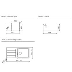 Schock Unterbauspüle Cristadur Signus D-100 L U -Machen Sie es mit der Küchenspüle. schock unterbauspuele cristadur signus d 100 l u5