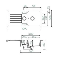 Schock Unterbauspüle Cristadur Toledo D-150 U -Machen Sie es mit der Küchenspüle. schock unterbauspuele cristadur toledo d 150 u3