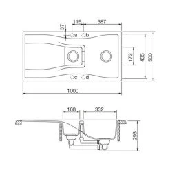 Schock Unterbauspüle Cristadur Waterfall D-150 U -Machen Sie es mit der Küchenspüle. schock unterbauspuele cristadur waterfall d 150 u4