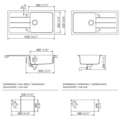 Schock Unterbauspüle Cristalite Formhaus D-100 L U -Machen Sie es mit der Küchenspüle. schock unterbauspuele cristalite formhaus d 100 l u3
