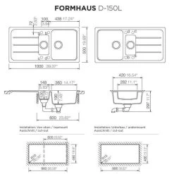 Schock Unterbauspüle Cristalite Formhaus D-150 L U -Machen Sie es mit der Küchenspüle. schock unterbauspuele cristalite formhaus d 150 l u3