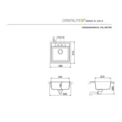 Schock Unterbauspüle Cristalite Nemo N-100 S U -Machen Sie es mit der Küchenspüle. schock unterbauspuele cristalite nemo n 100 s u3