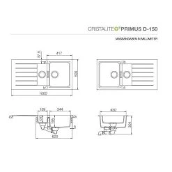 Schock Unterbauspüle Cristalite Primus D-150 U -Machen Sie es mit der Küchenspüle. schock unterbauspuele cristalite primus d 150 u3