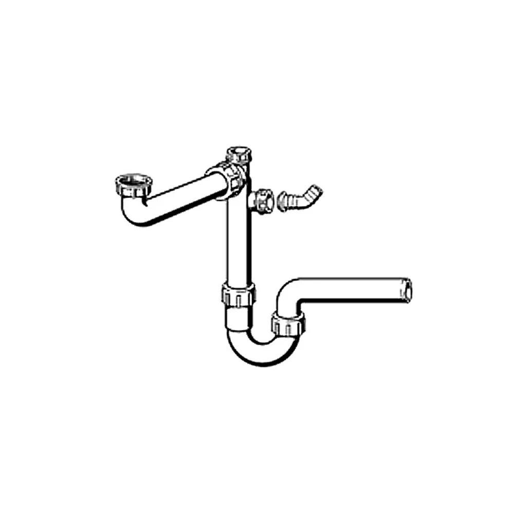 Set Raumspar-Siphon / Geruchverschluss 1 1/2" X 40 Mm, Mit 1 Geräteanschluss 4 Set Raumspar-Siphon / Geruchverschluss 1 1/2" X 40 Mm, Mit 1 Geräteanschluss – Bild 2