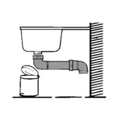 Set Raumspar-Siphon / Geruchverschluss 1 1/2" X 40 Mm, Mit 2 Geräteanschlüssen -Machen Sie es mit der Küchenspüle. set raumspar siphon geruchverschluss 1 1 2 x 40 mm mit 2 geraeteanschluessen3