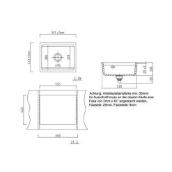 Systemceram Einbauspüle KeraDomo Kara 57 F/o Flächenbündig Einbaubar -Machen Sie es mit der Küchenspüle. systemceram einbauspuele keradomo kara 57 f o flaechenbuendig einbaubar3