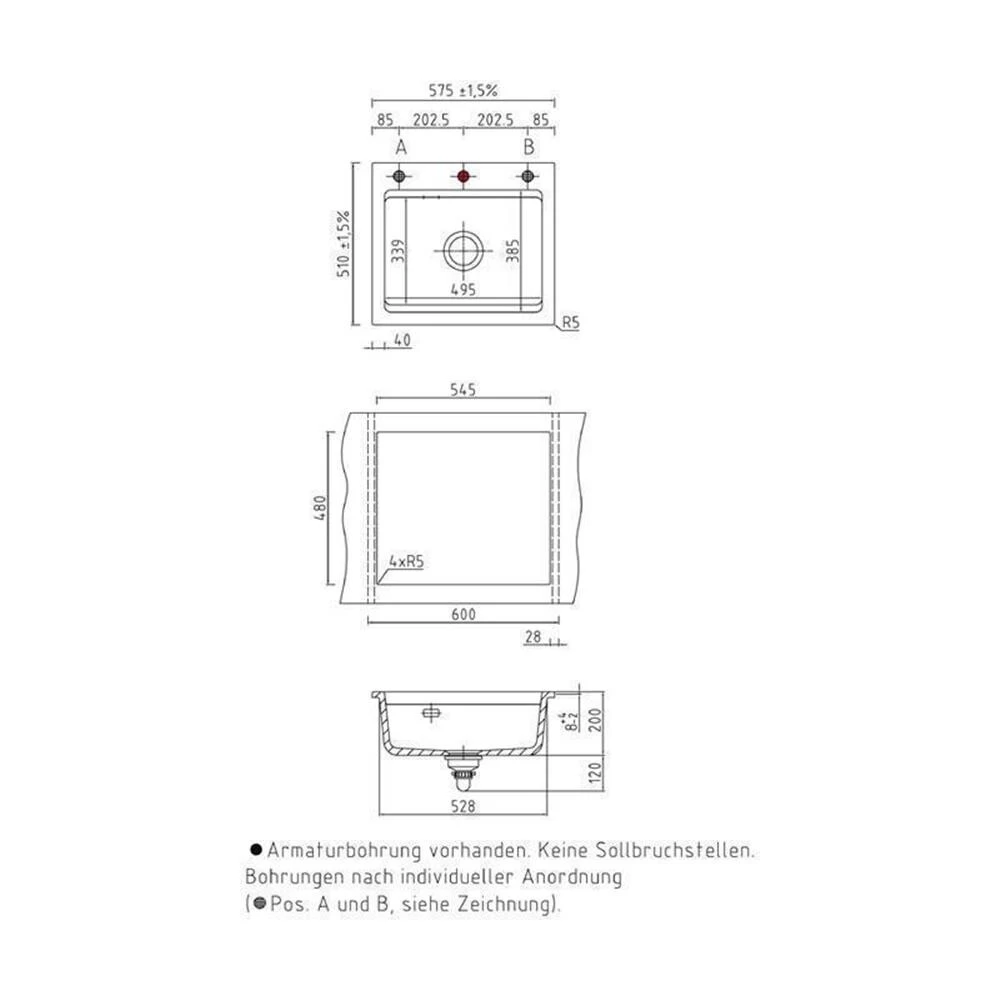 Systemceram Einbauspüle KeraDomo Kara 57 5 Systemceram Einbauspüle KeraDomo Kara 57 – Bild 3
