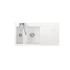 Systemceram Einbauspüle KeraDomo MERA 100 F Becken Links Flächenbündig