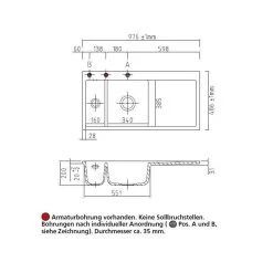 Systemceram Einbauspüle KeraDomo MERA 100 F Becken Links Flächenbündig -Machen Sie es mit der Küchenspüle. systemceram einbauspuele keradomo mera 100 f becken links flaechenbuendig3