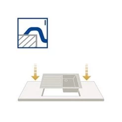 Systemceram Einbauspüle KeraDomo MERA 100 SL Becken Links -Machen Sie es mit der Küchenspüle. systemceram einbauspuele keradomo mera 100 sl becken links3