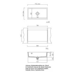 Systemceram Einbauspüle KeraDomo Mera 80 F/o Flächenbündig Einbaubar -Machen Sie es mit der Küchenspüle. systemceram einbauspuele keradomo mera 80 f o flaechenbuendig einbaubar3