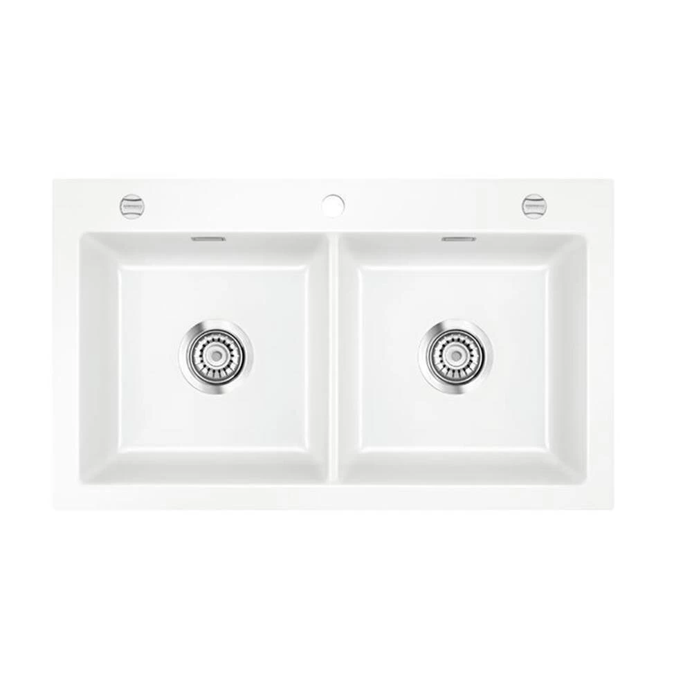 Systemceram Einbauspüle KeraDomo MERA TWIN F Flächenbündig Einbaubar 3 Systemceram Einbauspüle KeraDomo MERA TWIN F Flächenbündig Einbaubar