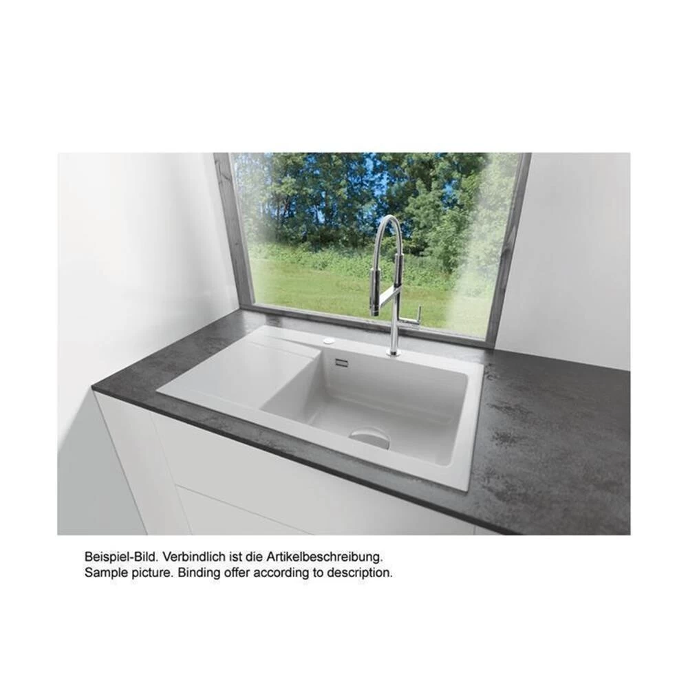 Systemceram Einbauspüle KeraDomo STEMA 86 SL Becken Links 4 Systemceram Einbauspüle KeraDomo STEMA 86 SL Becken Links – Bild 2